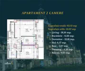Apartament 2 camere | Intabulat | 62,12  mp | 116.506 euro - foto 8
