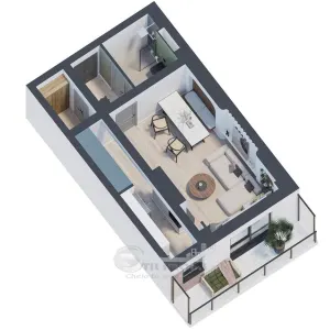 Apartament 1 cameră, 43.61 mp – finisaje premium | Comision 0% - foto 9