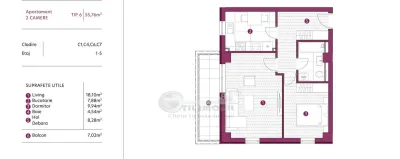 Apartament primitor 2 camere – 55.76 mp de confort COMISION 0% - foto 9