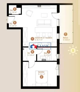 Vanzare apartament 2 camere modern bloc nou in Floresti- zona Mega Image Razoare - foto 3