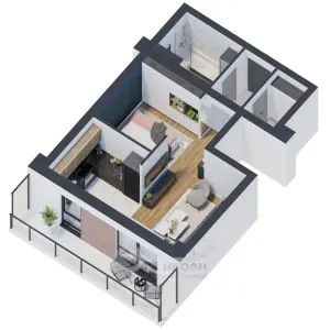 Apartament 1 camera, 47.49 mp – Galata 0% comision - foto 8