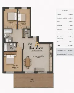 Apartament 4 camere de vanzare în Pipera – Green Vista | Terasa 30 mp | Parcare subterana - foto 14