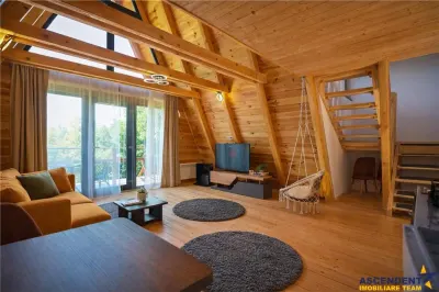 Eleganta,echipata casa A Frame,1.200 mp teren,deschidere Piatra Craiului,Moieciu, Brasov - foto 4