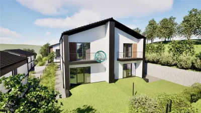 Case tip duplex de vanzare, 101 mp utili, 230 mp teren, in Corunca - foto 9