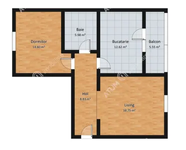 De inchiriat apartament modern la etajul 1 cu 2 camere decomandate, balcon si loc de parcare privat in Sibiu - foto 8