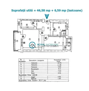 Royal Imobiliare - Vanzare apartament 2 camere zona Republicii - foto 11