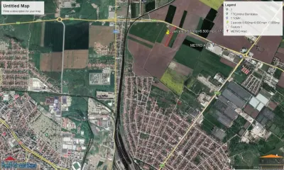 Teren intravilan 2 parcele de 8500 mp front la centura Aradului linga Metro - foto 7